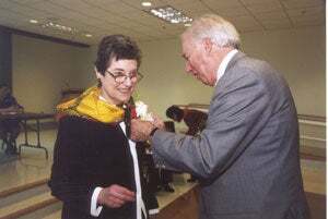 Dr. Ellin K. Scholnick, the 2002 outstanding woman of the year award winner.