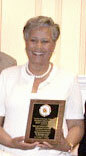 Johnetta G. Davis, the 2004 award recipient for outstanding woman of color.