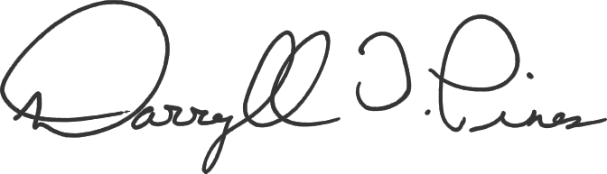 Signature of President Darryll Pines